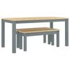vidaXL Dining Set Gray Solid Pine Wood Standard Seats Many Dining Set