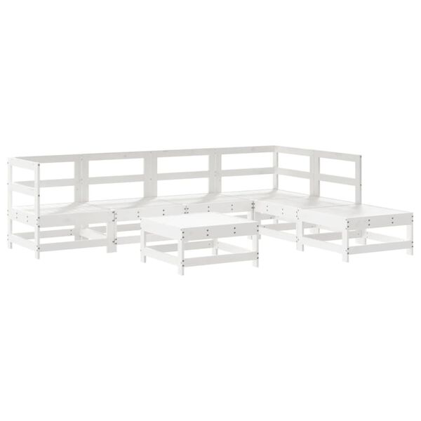 vidaXL Garden Lounge Set White, Anthracite