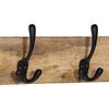 vidaXL Coat Rack Natural wood, Black Solid mango wood, Iron Large