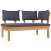 vidaXL Garden Bench Set with Cushion with Storage 5 pcs Brown and Grey