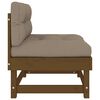 vidaXL Middle Sofa Honey brown, Taupe