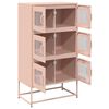 vidaXL Highboard Pink Cold-rolled steel Tall Highboard Rectangular