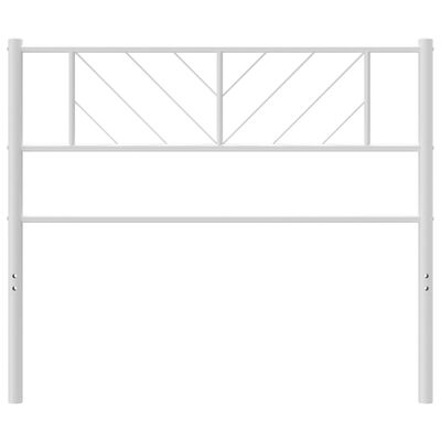 vidaXL Metal Headboard White 39.4"