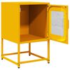 vidaXL Bedside Cabinet Mustard Yellow Cold-rolled Steel Medium