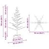vidaXL Wooden Christmas Tree with Stand Natural 59.1" Solid pine wood