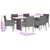 vidaXL Garden Dining Set Grey, Dark Grey