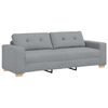vidaXL Sofa 3 pcs Light Grey Linen-blend Fabric