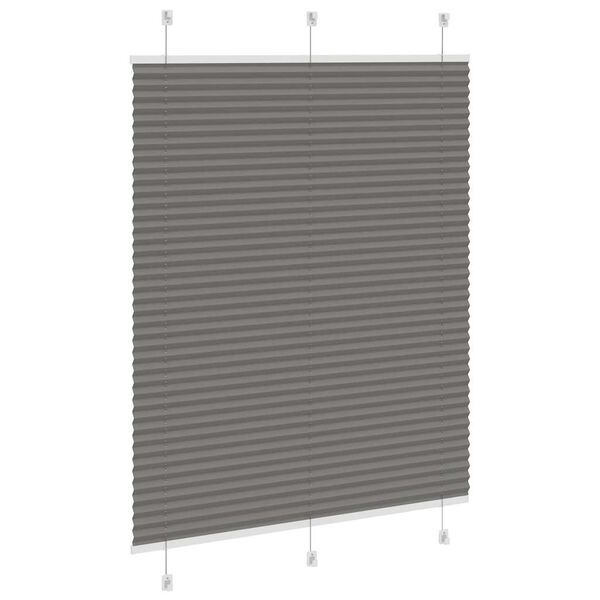 vidaXL Pleated Blind Anthracite Polyester 41.3 x 39.4 in