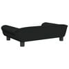 vidaXL Kids Sofa Black Velvet (100% polyester), solid pine wood, plastic