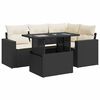 vidaXL Garden Sofa Set Black, Cream white