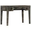 vidaXL Desk Black Solid Mango Wood 43.3x19.7x29.5 in Desk Rectangular
