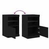 vidaXL LED Sideboard Black Oak 16.14 x 14.57 x 26.38 in