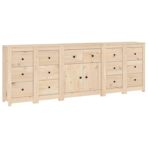 vidaXL Sideboard Wooden Solid pine wood 90.6 x 13.8 x 31.5 in Sideboard