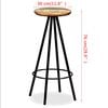 vidaXL Bar Stool Set of 4 Varied Reclaimed Wood Standard Industrial