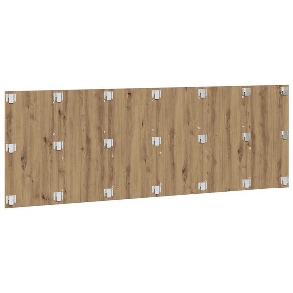 vidaXL Wall Headboard Artisan Oak Engineered Wood 94.5 x 0.6 x 31.5 in