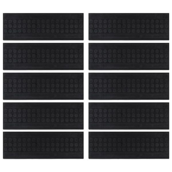 vidaXL Stair Tread Black Rubber 9.8 x 29.5 in Stair Tread Rectangular