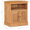 vidaXL Corner Sideboard Natural Wood Solid Teak Wood 23.6 x 17.7 x 23.6 in