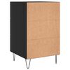 vidaXL Bedside Cabinet Black Engineered wood Medium Bedside Cabinet