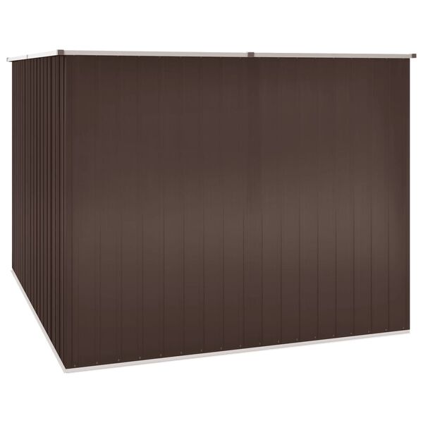 vidaXL Garden Shed Brown Galvanized Steel 76.8x78.0x62.6 in Garden Shed