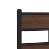 vidaXL Bed Frame Brown Oak Steel, Engineered Wood Full Bed Frame
