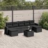 vidaXL Garden Sofa Set Black