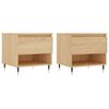 vidaXL Coffee Table Set of 2 Sonoma Oak Engineered wood, metal Medium