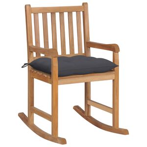 vidaXL Rocking Chair Teak Teak wood Medium Durable Rocking Chair