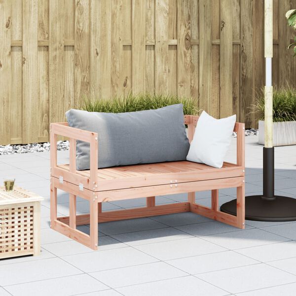 vidaXL Garden Sofa Bench Natural wood Solid Douglas wood Extendable