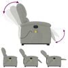 vidaXL Stand Up Massage Recliner Chair Light Gray