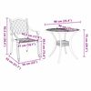 vidaXL Garden Dining Set 5 pcs Bronze 35.4" x 35.4" x 29.5