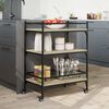 vidaXL Kitchen Trolley Sonoma Oak 25.6"x15.7"x34.1" Engineered Wood