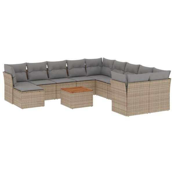 vidaXL Garden Sofa Set Mix beige