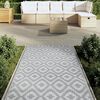 vidaXL Patio Carpet ARAKIL Grey 47.2x70.9" PP