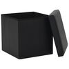 vidaXL Storage Stool Black Faux leather, MDF, Foam Medium Foldable
