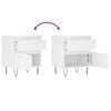 vidaXL Bedside Cabinet Set of 2 White Engineered wood, metal Medium