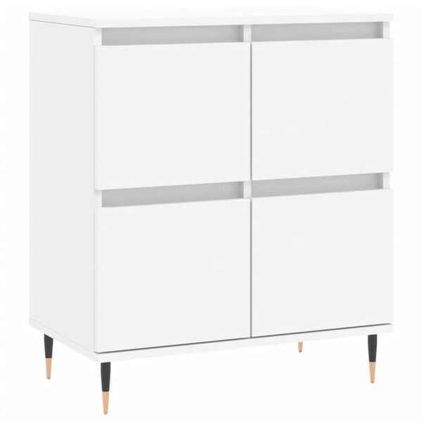 vidaXL Sideboard White Engineered wood, Iron Medium Sideboard