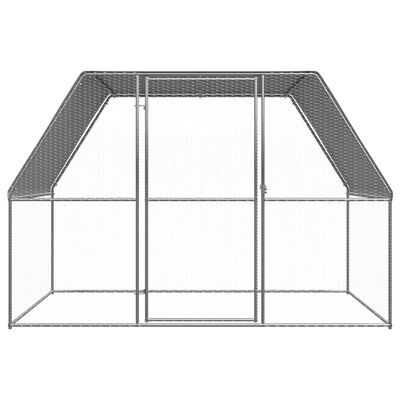 vidaXL Outdoor Chicken Cage 9.8'x6.6'x6.6' Galvanized Steel