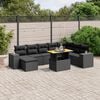 vidaXL Garden Sofa Set Black