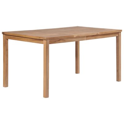 vidaXL Patio Table 59.1"x35.4"x30.3" Solid Teak Wood