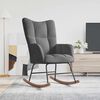 vidaXL Rocking Chair Dark Gray Velvet