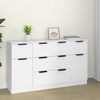 vidaXL Sideboard Set of 3 White Engineered wood Standard Sideboard