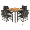 vidaXL Garden Dining Set Grey