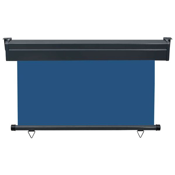 vidaXL Balcony Side Awning Blue Steel, aluminum, fabric (100% polyester)