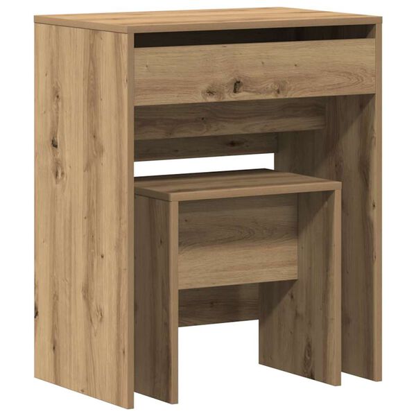vidaXL Dressing Table with Drawer artisan oak 23.6" x 15.7" x 29.5