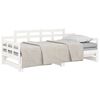 vidaXL Day Bed White Solid Pine Wood 2x Convertible Day Bed
