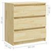 vidaXL Bedside Cabinet Natural wood color Solid pinewood Medium