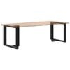 vidaXL Dining Table Leg Black Powder-coated steel Medium Adjustable Feet