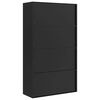 vidaXL File Cabinet Black Powder-coated Steel Large