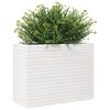 vidaXL Garden Planter White Solid Pine Wood Medium Durable