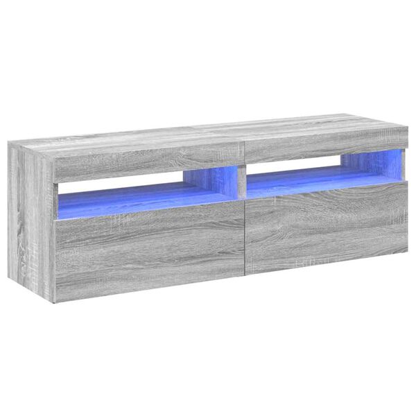 vidaXL TV Cabinet Set of 2 Grey Sonoma Engineered wood TV Cabinet
